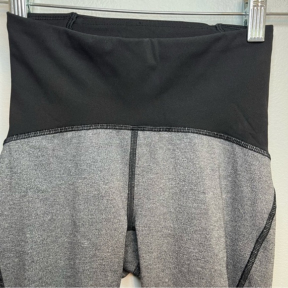 Lululemon Train Times Leggings Crop 17" Heathered Black Mesh Luxtreme TearTag 2 - Picture 5 of 10